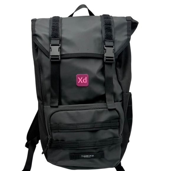 Timbuk2 Rogue Laptop Backpack 2.0 Black Roll Top with Embroidered Xd Patch - Picture 1 of 15